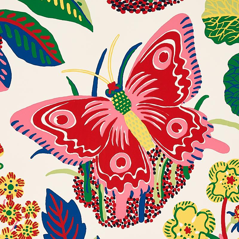 Schumacher Exotic Butterfly Spring Wallpaper