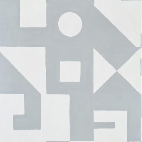 Schumacher Binary Panel Set Silver Wallpaper