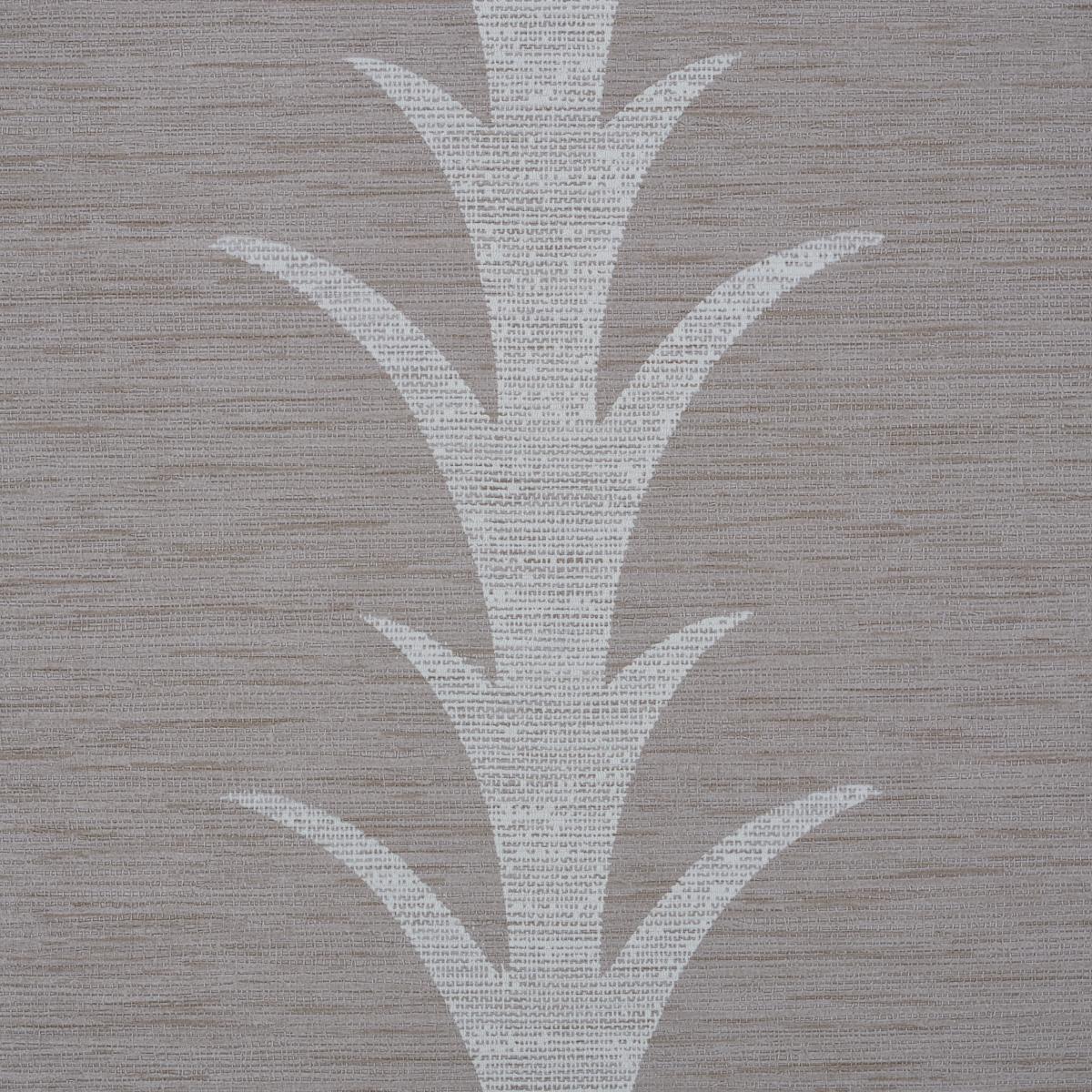 Schumacher Acanthus Stripe Vinyl Grey Wallpaper