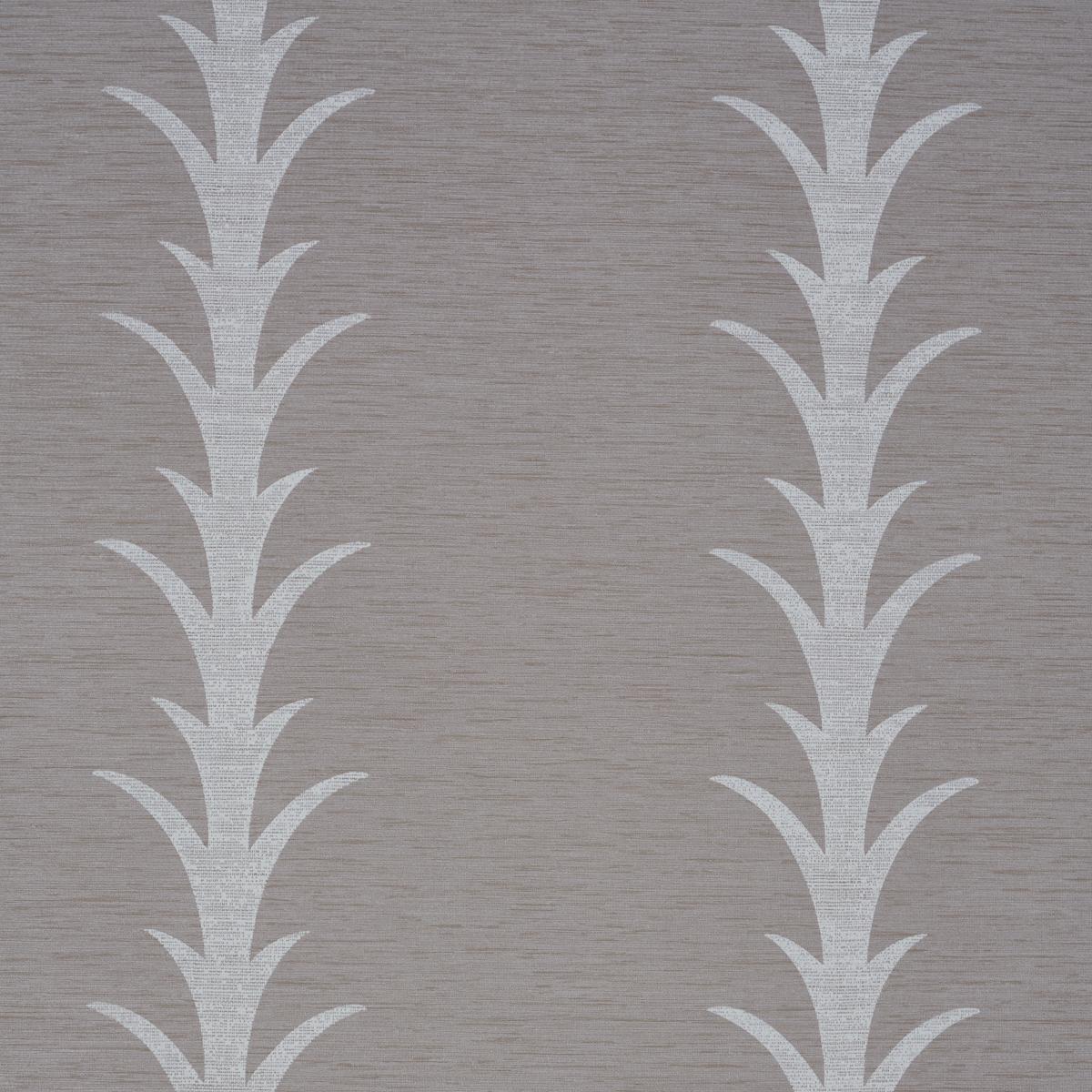 Schumacher Acanthus Stripe Vinyl Grey Wallpaper