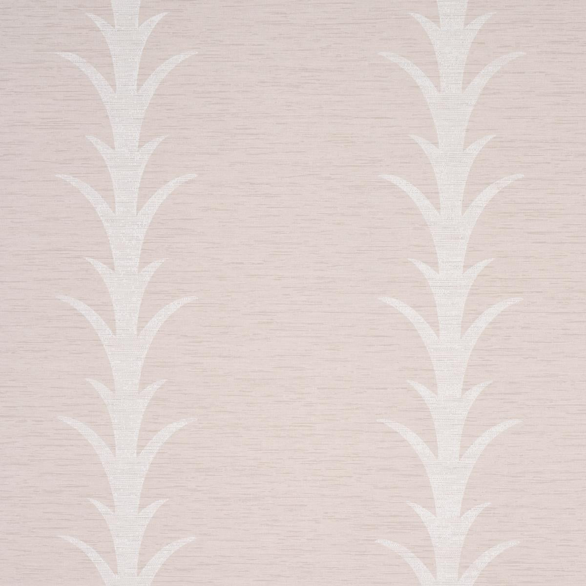 Schumacher Acanthus Stripe Vinyl Limestone Wallpaper