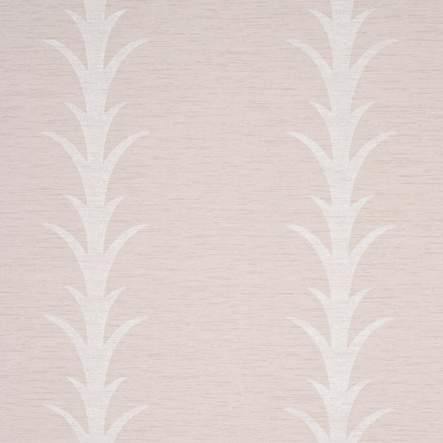 Schumacher Acanthus Stripe Vinyl Limestone Wallpaper