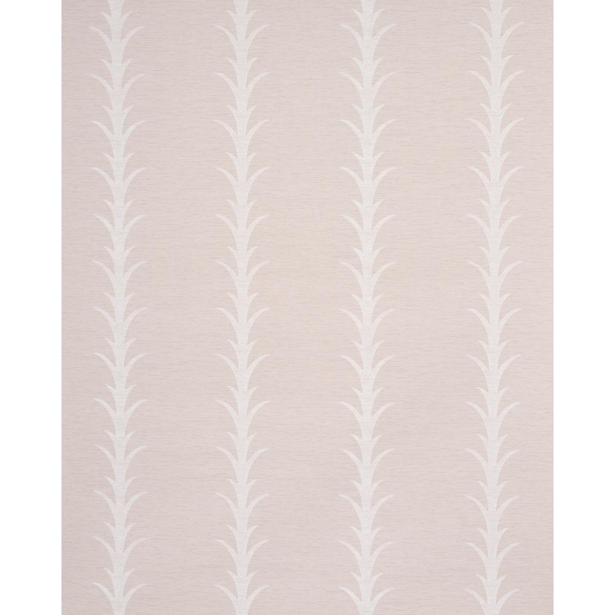 Schumacher Acanthus Stripe Vinyl Limestone Wallpaper