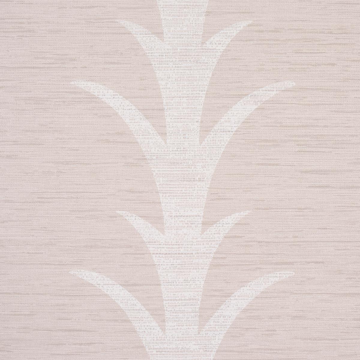 Schumacher Acanthus Stripe Vinyl Limestone Wallpaper