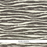 Schumacher Ripple Vinyl Black & Ivory Wallpaper