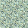 Kasmir Abstract Paisley Blue Lagoon Fabric