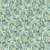 Kasmir Abstract Paisley Blue Lagoon Fabric