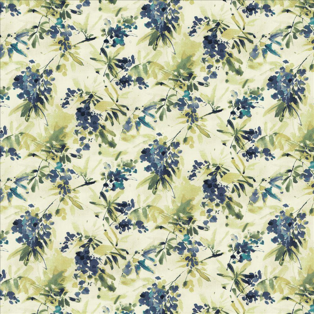 Kasmir Graceful Bloom Blue Fabric