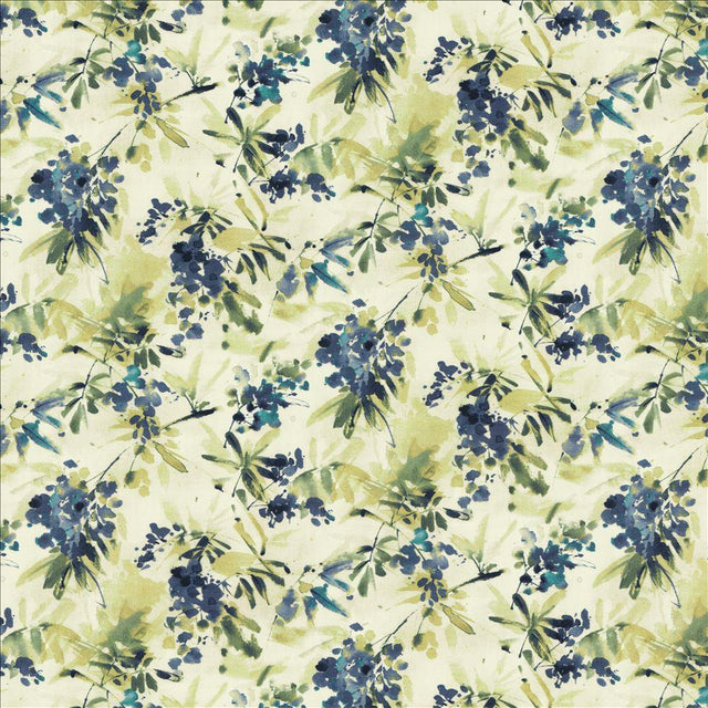 Kasmir Graceful Bloom Blue Fabric