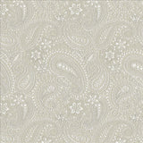 Kasmir Graphic Paisley White Fabric