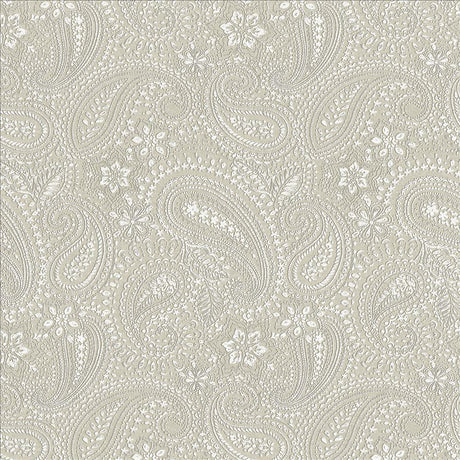 Kasmir Graphic Paisley White Fabric