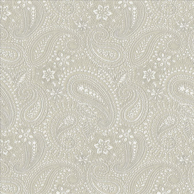 Kasmir Graphic Paisley White Fabric