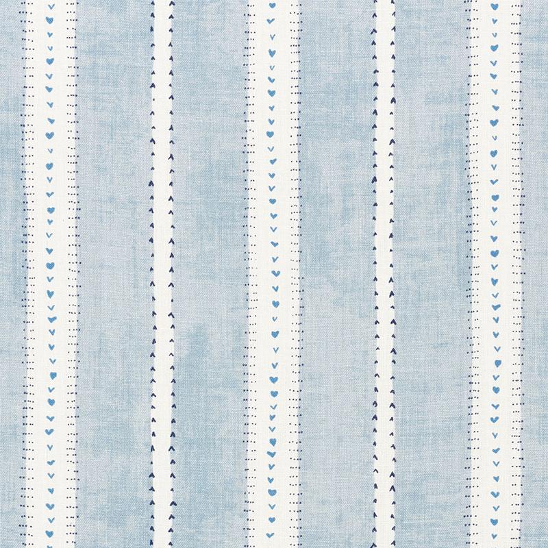 Schumacher Amour Blue Fabric