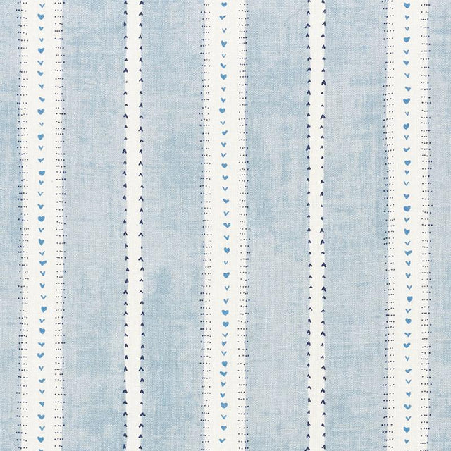 Schumacher Amour Blue Fabric
