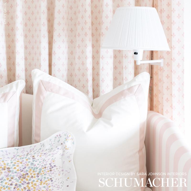 Schumacher Fleur De Lis Blush Fabric