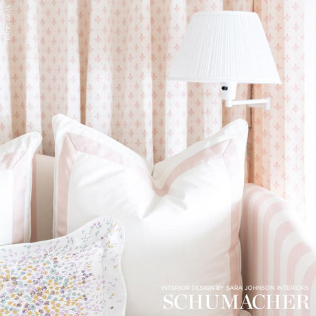 Schumacher Fleur De Lis Blush Fabric
