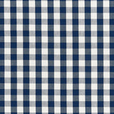 Schumacher Elton Cotton Check Navy Fabric