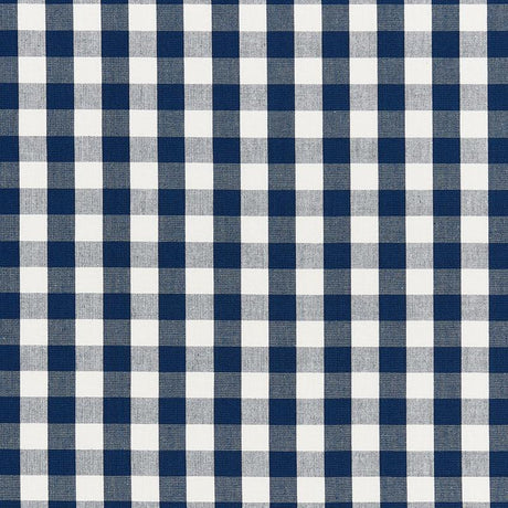 Schumacher Elton Cotton Check Navy Fabric
