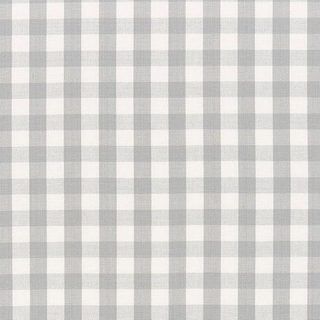 Schumacher Elton Cotton Check Grey Fabric