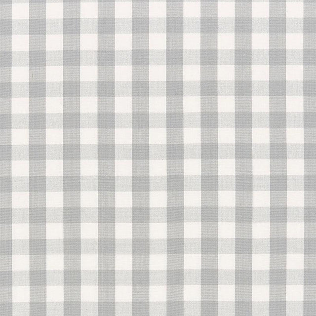Schumacher Elton Cotton Check Grey Fabric