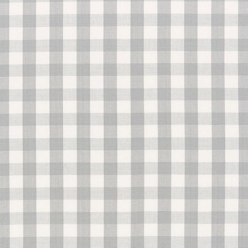 Schumacher Elton Cotton Check Grey Fabric