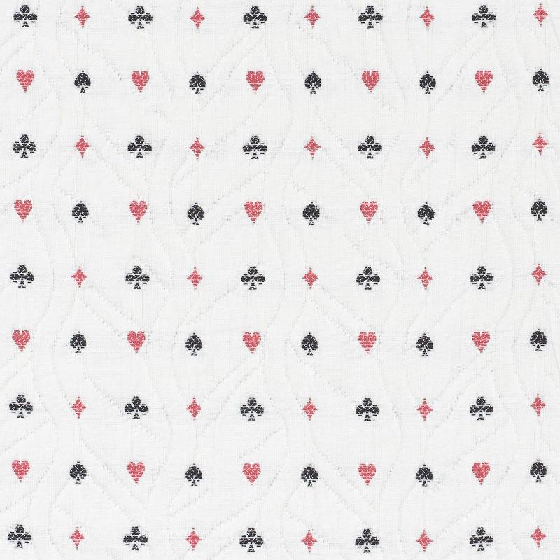 Schumacher Le Joueur Matelass Rouge Et Noir Fabric