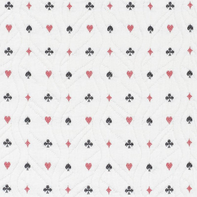 Schumacher Le Joueur Matelass Rouge Et Noir Fabric