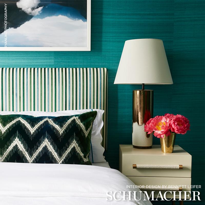 Schumacher Le Matelot Peacock Fabric