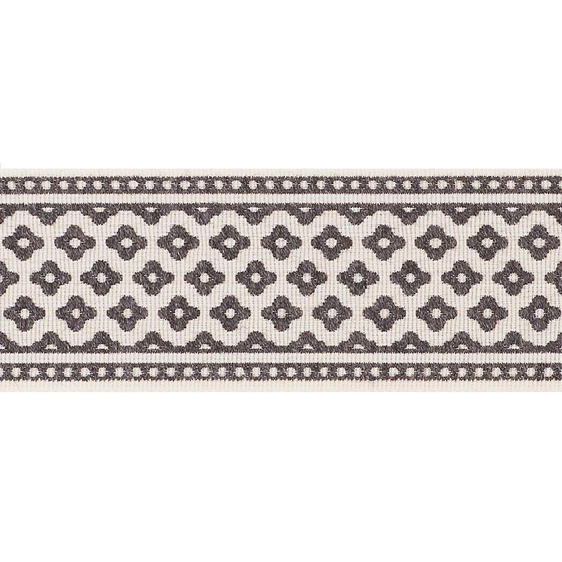 Schumacher Cherie Tape Charcoal Trim