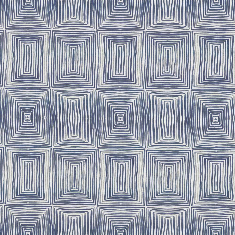Kasmir Quadri Blue Fabric