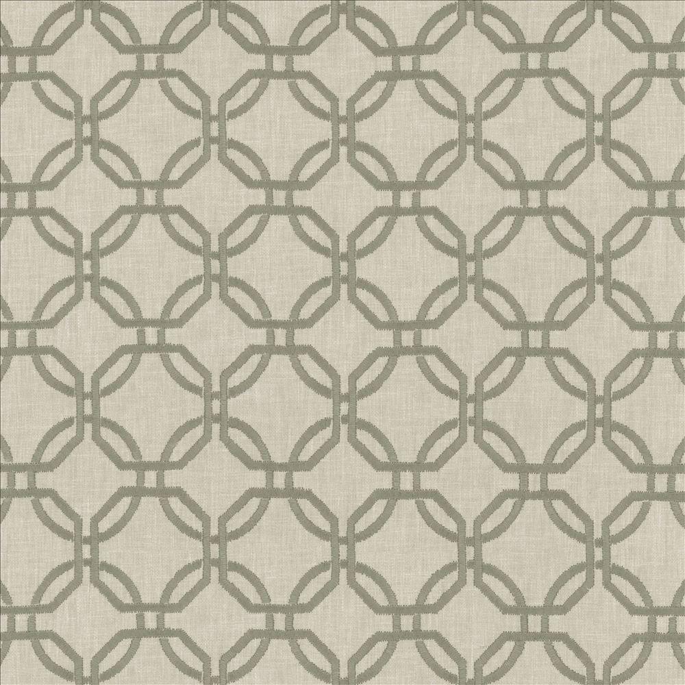 Kasmir Squircle Silver Fabric