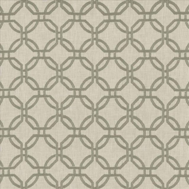 Kasmir Squircle Silver Fabric