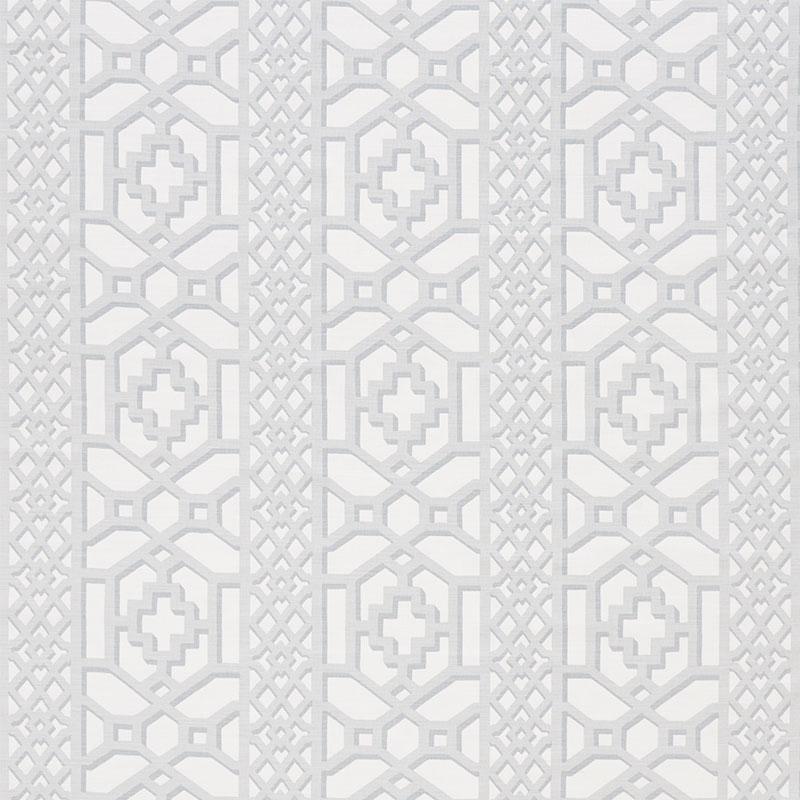 Schumacher Zanzibar Trellis Matte Cloud Fabric
