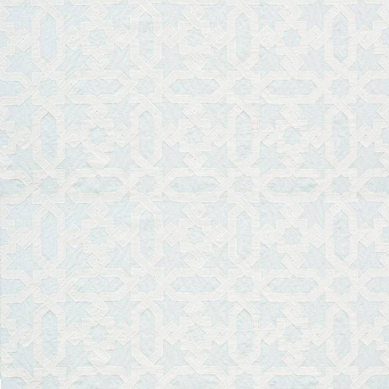 Schumacher Cordoba Embroidery Mist Fabric