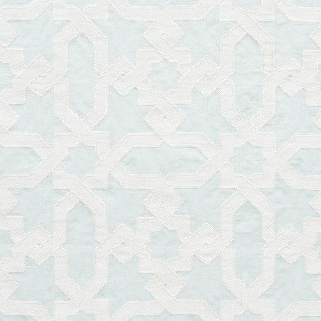 Schumacher Cordoba Embroidery Mist Fabric