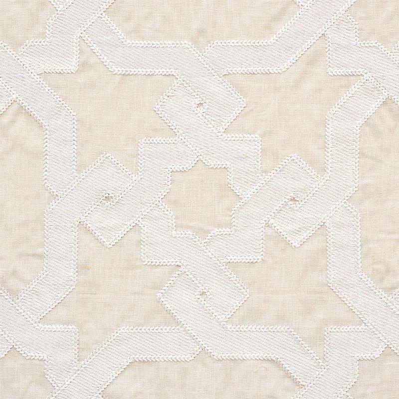 Schumacher Cordoba Embroidery Linen Fabric