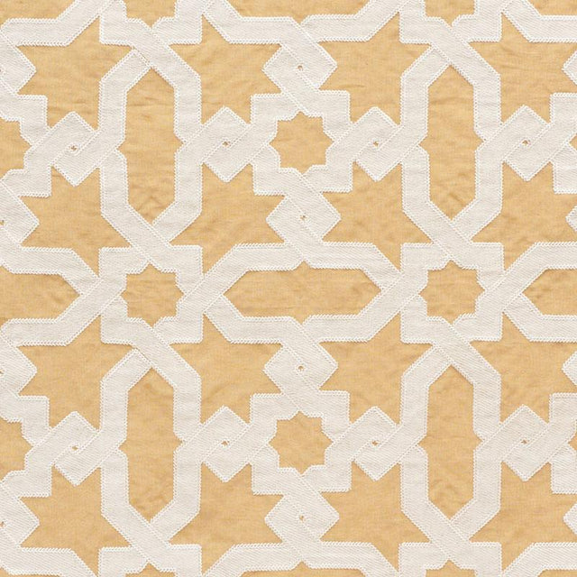 Schumacher Cordoba Embroidery Ochre Fabric