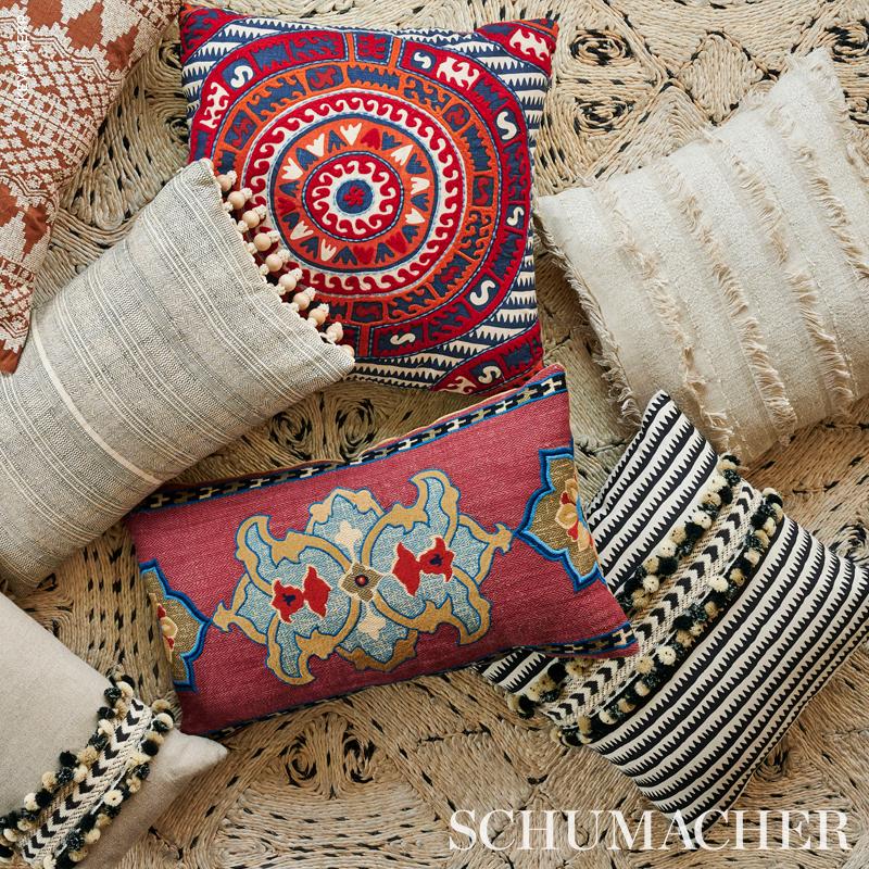 Schumacher Acadia Ivory Fabric