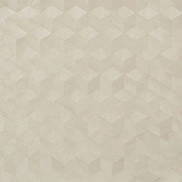 Schumacher Chevron Inlay Blond Wallpaper