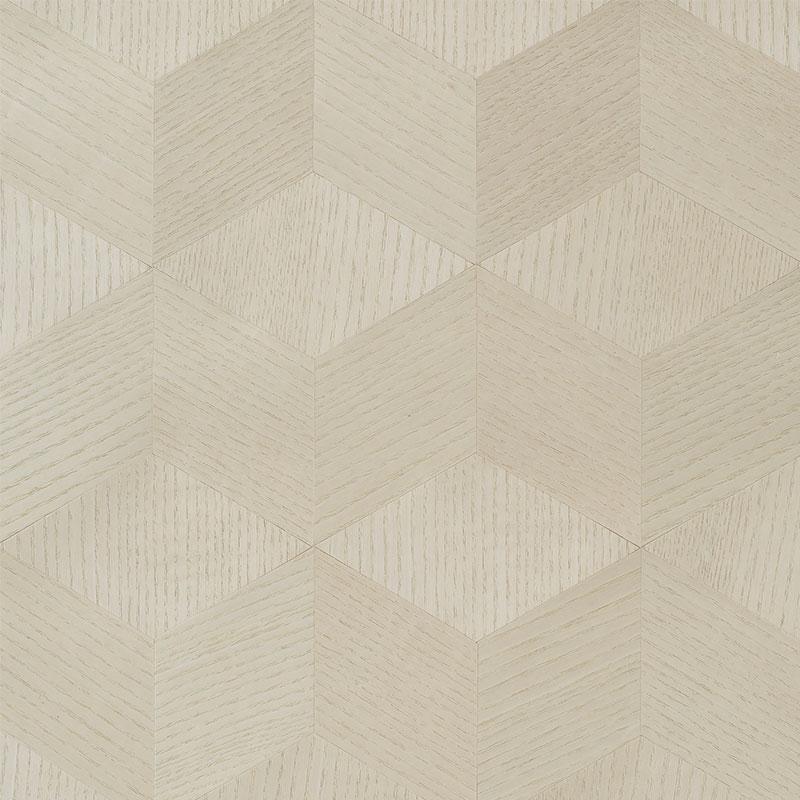 Schumacher Chevron Inlay Blond Wallpaper