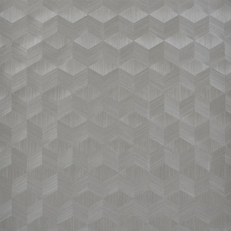 Schumacher Chevron Inlay Birch Wallpaper