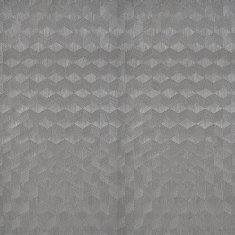 Schumacher Chevron Inlay Birch Wallpaper