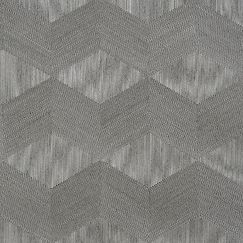 Schumacher Chevron Inlay Birch Wallpaper