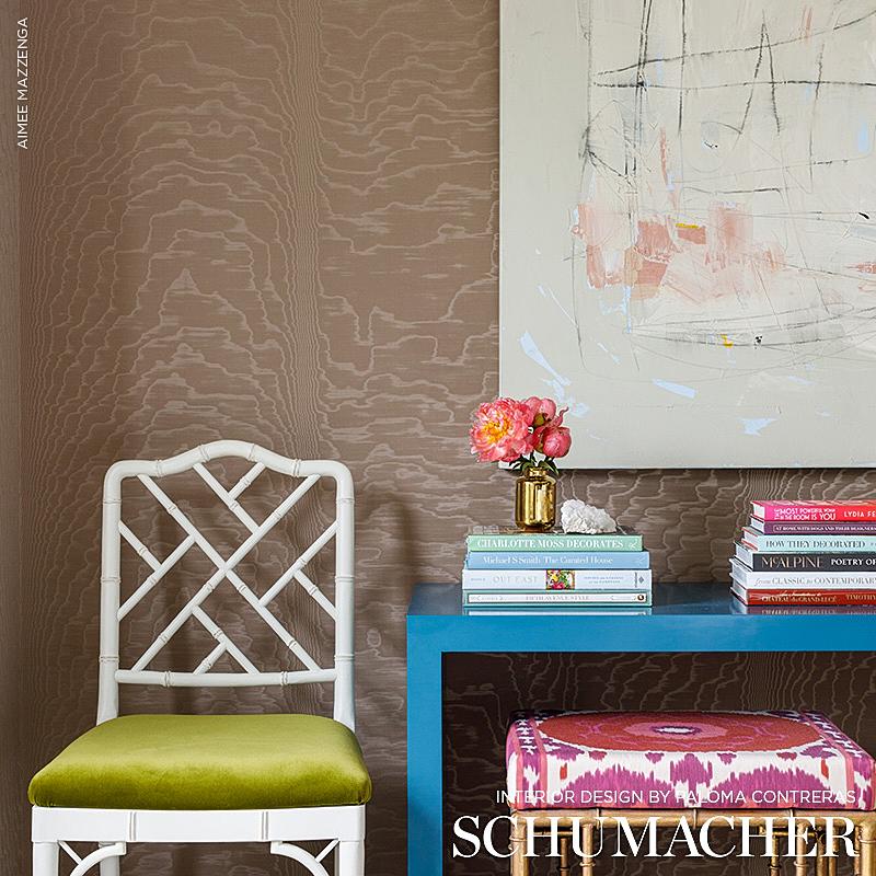 Schumacher Moir Wallcovering Fawn Wallpaper