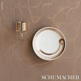 Schumacher Moiré Wallcovering Fawn Wallpaper