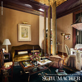 Schumacher Moiré Wallcovering Fawn Wallpaper