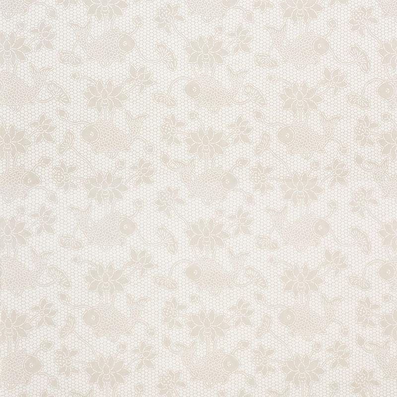 Schumacher Lotus Batik Natural Wallpaper