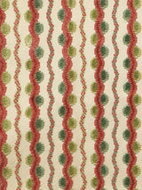 Scalamandre Lavina Squiggle Raspberry Leaf Fabric