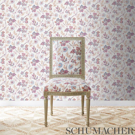 Schumacher Emperor'S Vine Aubergine Fabric
