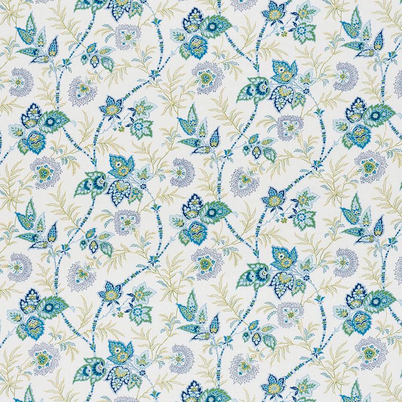 Schumacher Emperor'S Vine Peacock Fabric